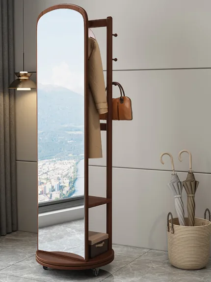 Modern Solid Wood Full-Length Dressing Mirror