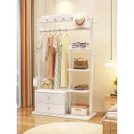 Modern Wood Coat Rack with Multi-Hook Design
