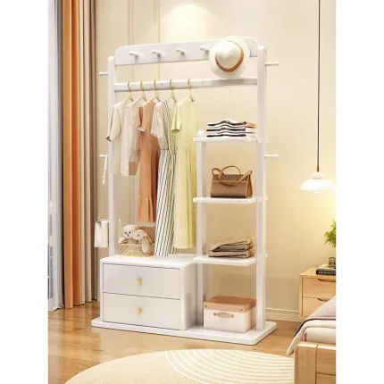 Modern Wood Coat Rack with Multi-Hook Design