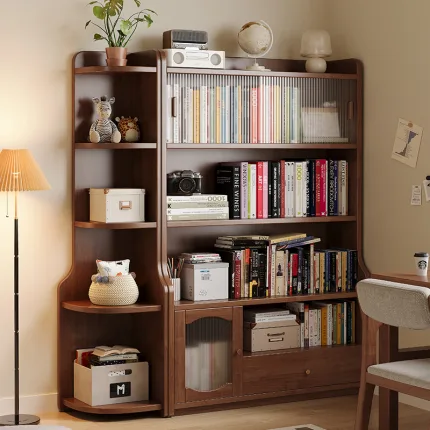 Scandinavian Style Solid Wood Bookshelf – Durable & Elegant