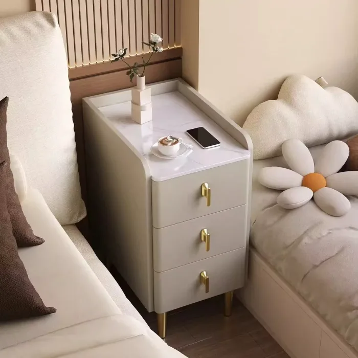 Smart Nightstand with Storage Drawers