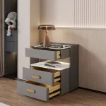 Smart Nightstand with Wireless Charging & LED Light