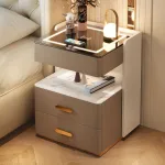 Smart Nightstand with Wireless Charging & LED Light