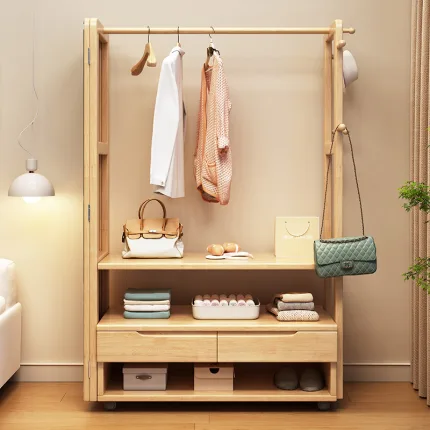 Solid Wood Coat Tree – Minimalist Rack for Home & Commercial Interiors