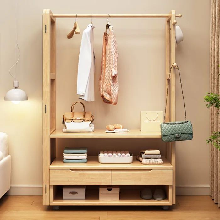 Solid Wood Coat Tree – Minimalist Rack for Home & Commercial Interiors