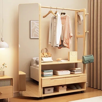 Solid Wood Coat Tree – Minimalist Rack for Home & Commercial Interiors