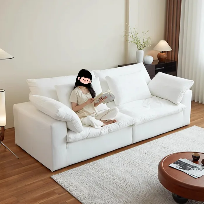 Solid Wood Frame Scandinavian Sofa – Durable and Elegant
