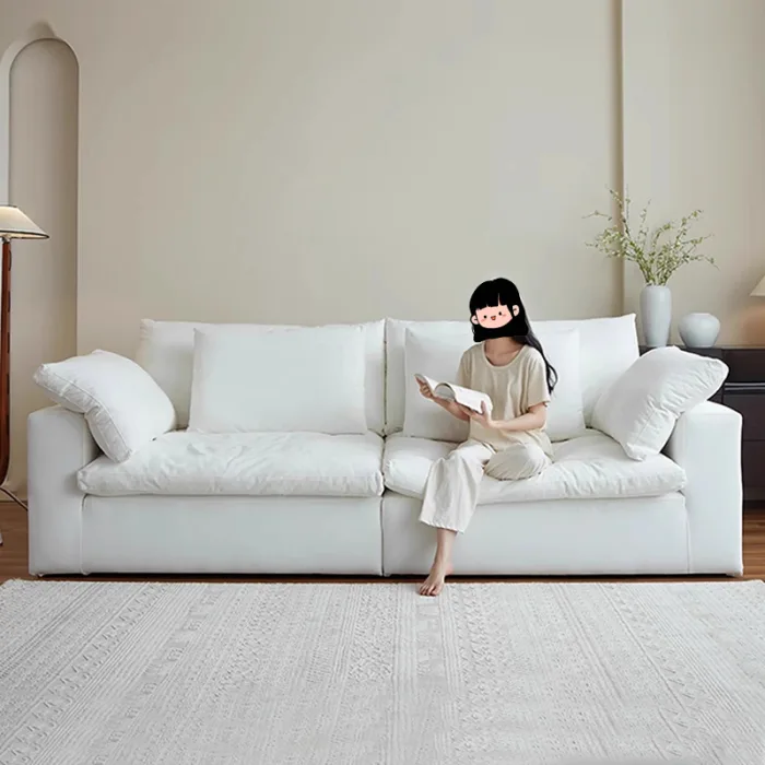 Solid Wood Frame Scandinavian Sofa – Durable and Elegant