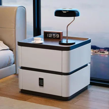 Space-Saving Smart Nightstand for Small Bedrooms