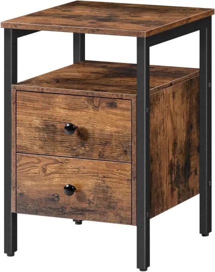 Rustic American Country Style Nightstand for Bedroom