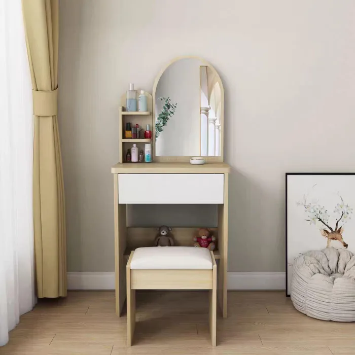 Flat-Pack Modern Vanity Desk – Engineered for Fast Assembly and Easy Shipping