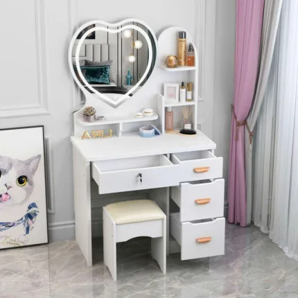 Modern LED Vanity Table with MirrorXJ-80#AXJ