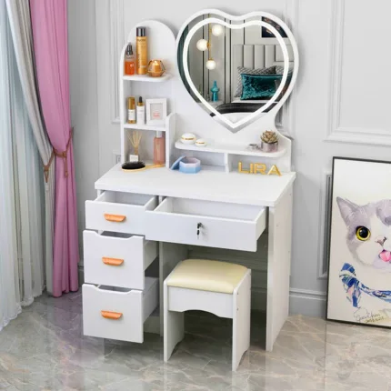Modern LED Vanity Table with MirrorXJ-80#AXJ