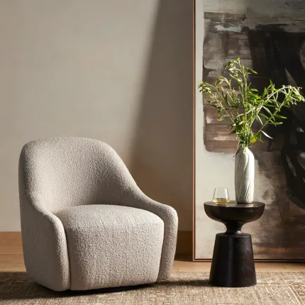 Scandinavian Style Swivel Lounge Chair