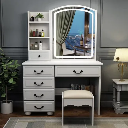 Minimalist Makeup Table with Mirror