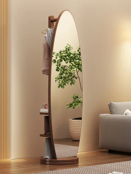 Premium Quality Full-Length Mirror with Natural Wood Frame – Minimalist Elegance