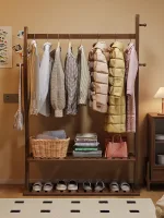 Contemporary Wooden Hall Tree Stand – Sleek & Durable Design