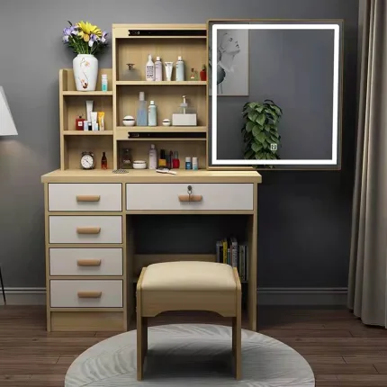 Functional Minimalist Makeup Table – Affordable Panel Wood