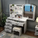 Minimalist Makeup Table with Mirror