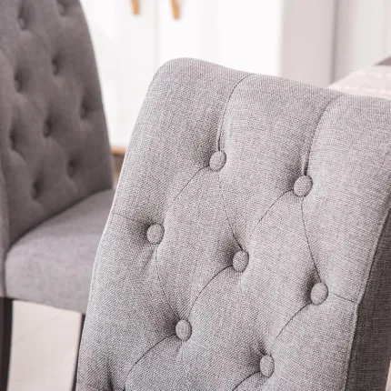 Contemporary Soft Padded Wood Dining Chai