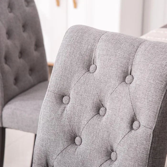 Contemporary Soft Padded Wood Dining Chai