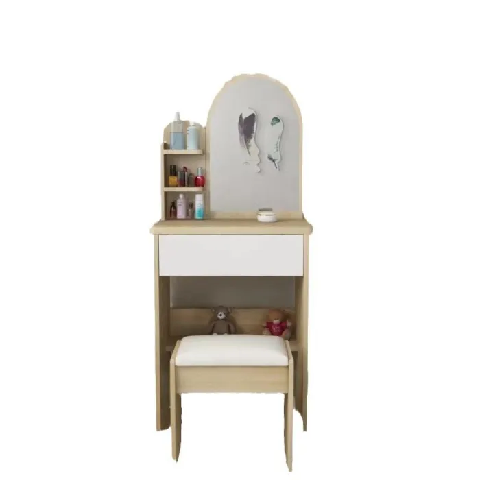 Flat-Pack Modern Vanity Desk – Engineered for Fast Assembly and Easy Shipping