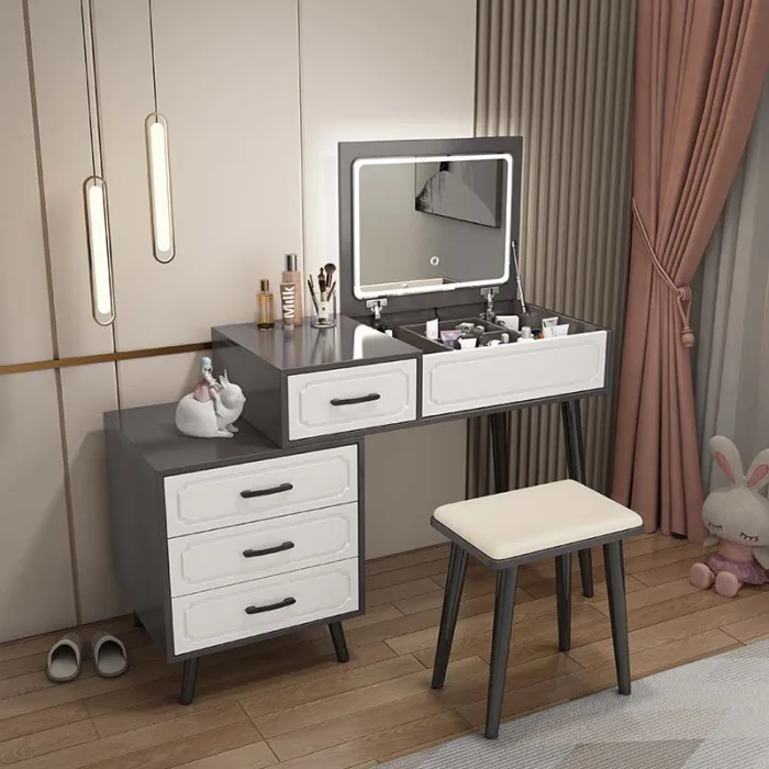 Modern Dressing Table with Storage Drawers