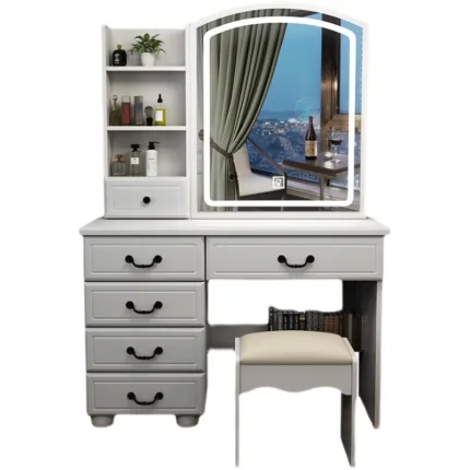 Minimalist Makeup Table with Mirror