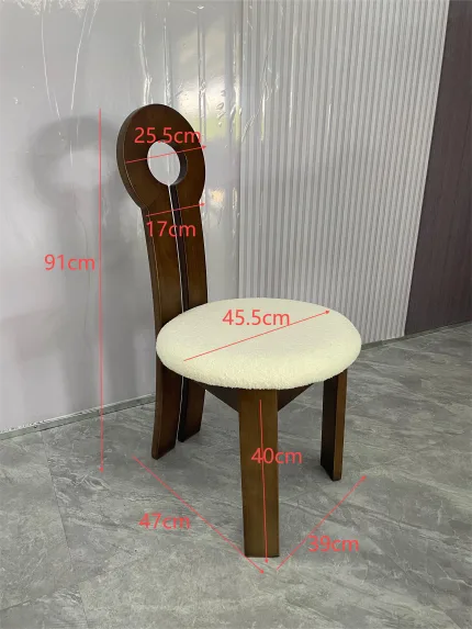 Vintage Solid Wood Dining Chair-SMJ