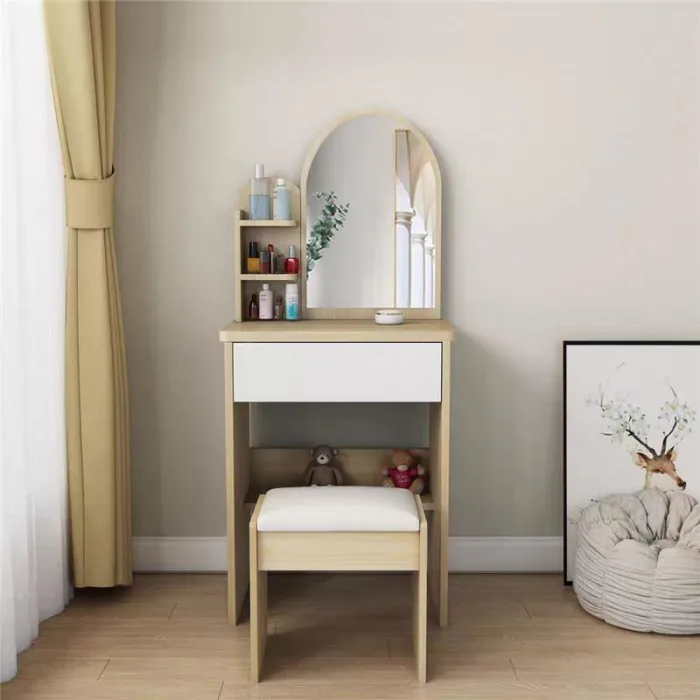 Flat-Pack Modern Vanity Desk – Engineered for Fast Assembly and Easy Shipping